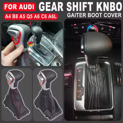FOR AUDI A6 A4 A5 A6 c6 Q5 2009 2010 2011 2012 2014 4G1 713 139 R car Leather GEAR Shift Knob shift 