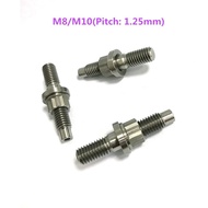 Titanium alloy car modified exhaust pipe bolt titanium alloy bolt M8*1.25/M10 matching bolt screw nut pitch: 1.25 mm