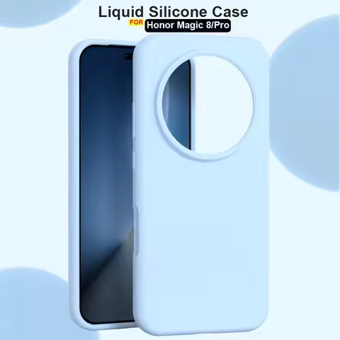 Good Quality Candy Color Liquid Silicone Case For Honor Magic 8 Pro Cover Funda Magic 8 Case Skin Fe