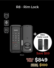 Kaadas R8 Digital Door Lock + Gate Lock Bundle (Authorised Reseller)