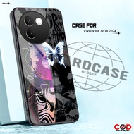 HP HS03 Vivo V30E New 2024 Case - Glass Softcase - 2D Glossy Hardcase - Protective Phone Case Latest