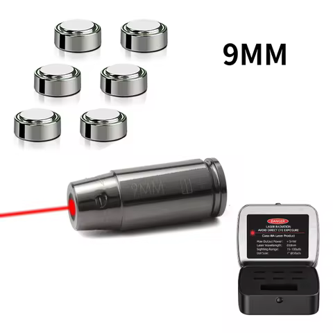 9mm Laser Bore Sight 223/308/45ACP/30-30/30-06/7.62x39 Red Laser Boresighter Collimator
