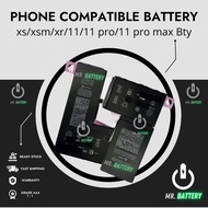 BTY xs/xsm/xr/11/11 pro/11 pro max Battery For Compatible Battery - Mr.Battery [ Ready Stok ]