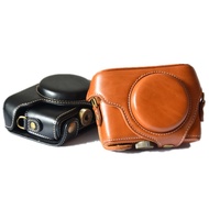 Pu Leather Camera Case Bag For Sony DSC-RX100M7 RX100 VII With Shoulder Strap