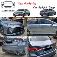 TOYOTA COROLLA ALTIS '2020 FULL SET BODYKIT PU FRONT SKIRT/SIDE SKIRT/SPOILER MODEL DRIVE 68 WITH PAINT