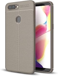 Miss flora Phone cases .For OPPO R11s Plus Litchi Texture Soft TPU Anti-skip Protective Cover Back Case (Black) (Color : Grey)