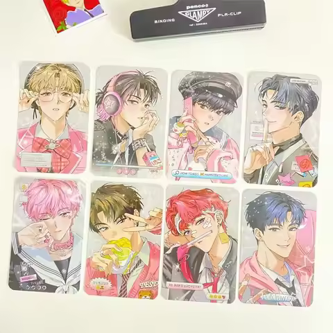 8PCS Korean Manhwa Debut or Die Holographic Photo Cards Set - Park Moondae, Lee Sejin Laser LOMO Car