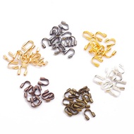100pcs 4x4mm Wire Protectors Wire Guard Guardian Protectors loops U Shape Accessories Clasps Connector For Jewelry Making