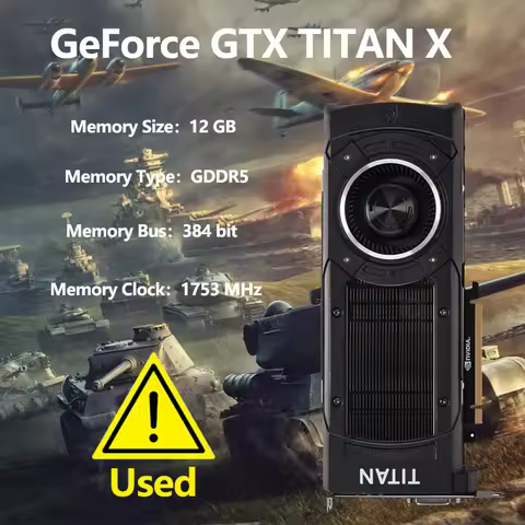 Used GeForce GTX TITAN X 12GB GAMING, Play 4k with Ease Graphics Card
