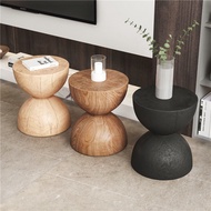 New Nordic Logs Home Coffee Table Stool Short Simple Solid Wood Stump Wabi-sabi Homestay Furniture D
