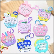 GANTUNGAN OMO Mini Pop It Electric Game Pop Push Game Electric/ Pop It Mini Keychain Toy/ T056