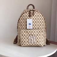 ✺❇ MLB กระเป๋าเป้สะพายหลังขนาดใหญ่ผู้หญิง NY Yankees เย็บปักถักร้อยผู้ชายความจุมากสายตายาวตามอายุแบร