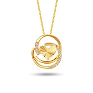 SK Jewellery Infinite Heartbeat Diamond 916 Gold Pendant