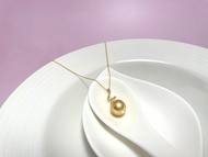 龍珠 天然海水珍珠 南洋金珠 濃金 純銀吊墜