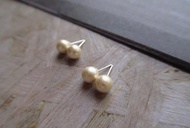 棉珍珠 單顆經典款 12mm / 14mm 香檳色