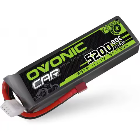 OVONIC 3S Lipo Battery 5200mAh 11.1V 80C RC Battery with Deans T Connector for RC Car Boat Truck Hel