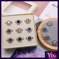 VIKI Crystal P40 Baby Brooch Elegant Brooch Kerongsang Premium Pin Tudung Shawl Bawal Hijab Brooch D