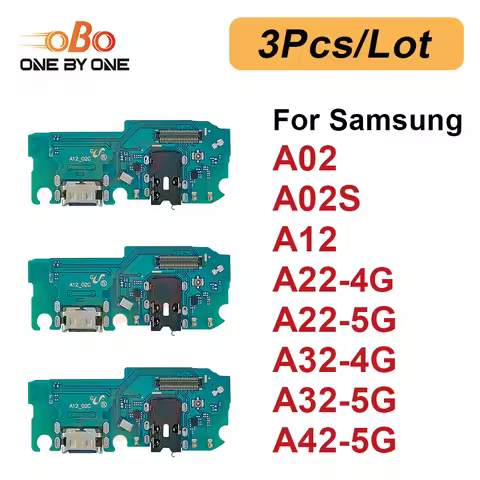 3Pcs USB Charging Port Board Flex Cable For Samsung A02 A02s A12 A22 A32 4G A42 5G Charger Board Fle