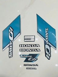 Bộ tem decal dán xe máy honda wave a 2025 wave anpha wave alpha màu trắng xanh zin thái siêu đẹp