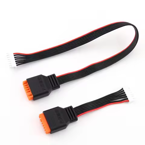 2PCS Charger Extension Cable Balanced Head for 2-6S Lithium Batteries Suitable for HOTA D6Pro ISDT Q
