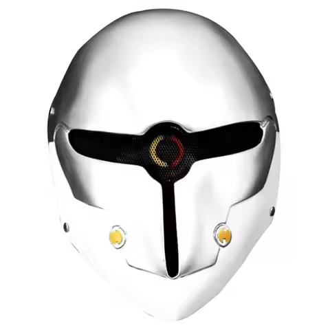 One Eyed Robot Mask Grey Mechanical Fox Masks Halloween Mask Masquerade Party Fox Mask Anime Cosplay