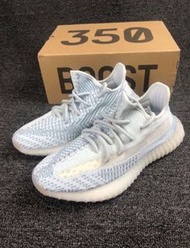 Adidas 三葉草 Yeezy Boost 350 V2 冰藍雲白網面球鞋