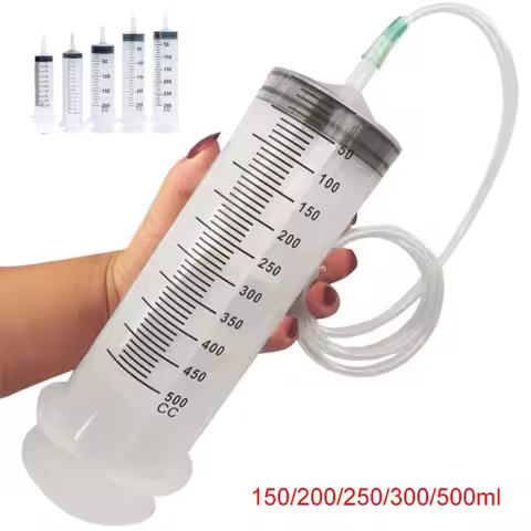 Syringe Large Capacity 100ml-550ml 100cm Hose Pump Plastic Nutrient Syringe For Pet Feeding Oil Glue
