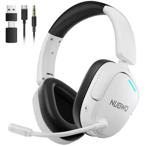 NUBWO HG04 Wireless Gaming Headset for PS5,PS4 Dual 2.4G & Bluetooth Deep EQ Audio Noise Canceling M