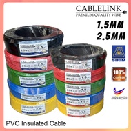 CableLink Kabel SIRIM APPROVED PVC Cable l PVC Insulated Cable | Kabel Wayar | Wiring Cable PURE COP