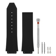 25mm Watch Band Compatible with Hublot Big Bang, Soft Silicone Rubber Replacement Wrist Strap for Hu