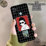 HP OPPO A53/A33/A53S - Leviora Case - Black Fashion Case - OPPO A53/A33/A53S Softcase - Pro Camera C