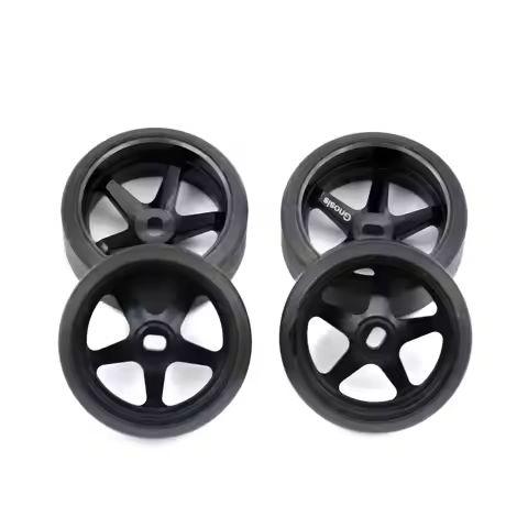 2.5/5.5 Degrees Hard Plastic Drift Tires Metal Wheel Rim for Wltoys 284131 K969 K989 Kyosho Mini-Z 1