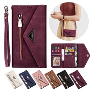 Samsung Note20 Ultra Note 10 Lite/A81 9 8 Pro/Plus Wallet Leather Case Flip Lady Lanyard Bag Bracket Zipper Soft Cover Casing