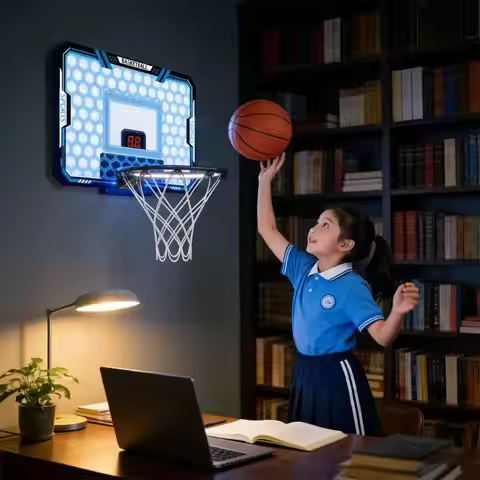R7UE Electronic Scoreboard With Flashing Light Basketball Hoops Fun Scoring Feature