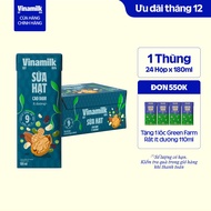 Thùng 24 hộp sữa hạt Cao Đạm ít đường Vinamilk - hộp 180ml