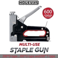 HOUEVIYS Nailer, Powerful With 600 Staples Construction Stapler,  Heavy Duty 4-14mm 4 in 1 Stapler W