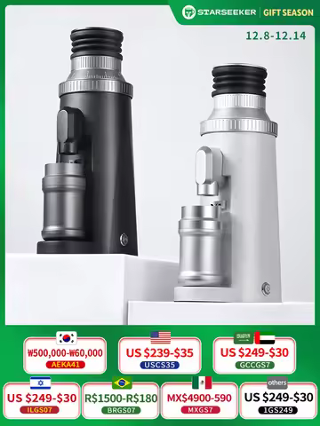 STARSEEKER EDGE63 Electric Coffee Grinder 63mm Cone Burr Espresso Brew Stepped Fineness Adjustment B