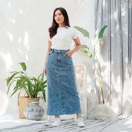 Theana Jeans Skirt Long Highwaist Jeans Skirt DENIM Skirt Span Theana Jeans Skirt Split Jeans Skirt 