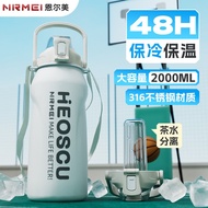 Men's water bottle｜Traveling Water Bottle｜big mac thermos bottle 2000ml｜Sports water bottle｜Large ca