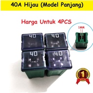 MERAH Fuse 40A 40 a AH Central Center Long Box Fulse Puse Pulse Fuse Red Pink Fuse Barokah