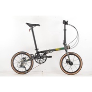 Camp Troy 16" Folding Bike Chromoly Frame and Fork 2022, Shimano Tiaga 1x10 Speed, Hollow Crank