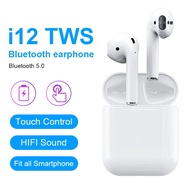 i12 TWS Touch Control Bluetooth Wireless Earbuds on the for i12 Hifi Stereo Earphones PK i7s i10 i11 For Sony vivo oppo