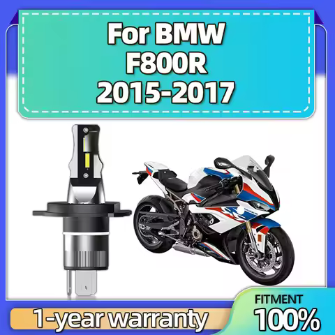 For BMW F800R 2015 2016 2017 1PCS High Quality 6000K White 15000LM H4 LED Headlight Motorcycle Bulb 