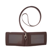 isvanna [GROSIR DOMPET] LANYARD ID CARD HOLDER NAME TAG KULIT DUA SISI BOLAK BALIK MIKA KANCING DOMP
