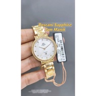 Roscani Women Sapphire Watch Jam Manik Gold Colour BL E42