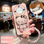 Casing Honor X9A 5G magic 4 lite Honor X9B 5G Honor X9 4G Honor X9 5G Case Kitty Holder Bracelet Flo