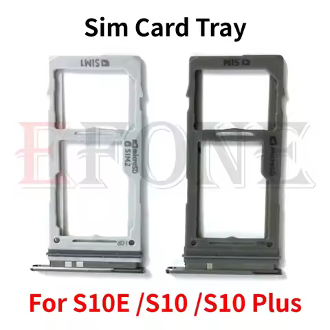 For Samsung Galaxy S10E S10 S10 Plus Sim Card Reader Holder Dual & Single Sim Card Tray Holder Slot 