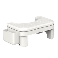 Toilet Stool Squat Adult Height Adjustable Poop Stool for Bathroom with Storage Box Portable Non-Sli