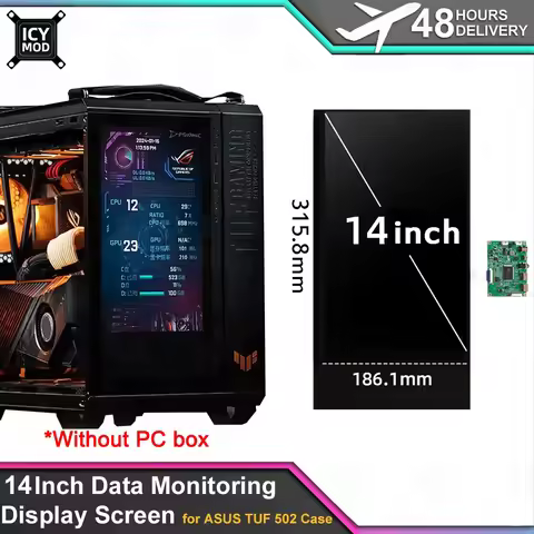 14 Inch PC Data Monitoring Display Screen 1920x1080 Resolution Dynamic Auxiliary Screen for ASUS TUF