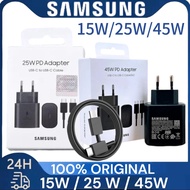 Original Samsung Charger 15 Watt 25 Watt 45 Watt 65 Watt Super Fast Charging Type C To C Samsung